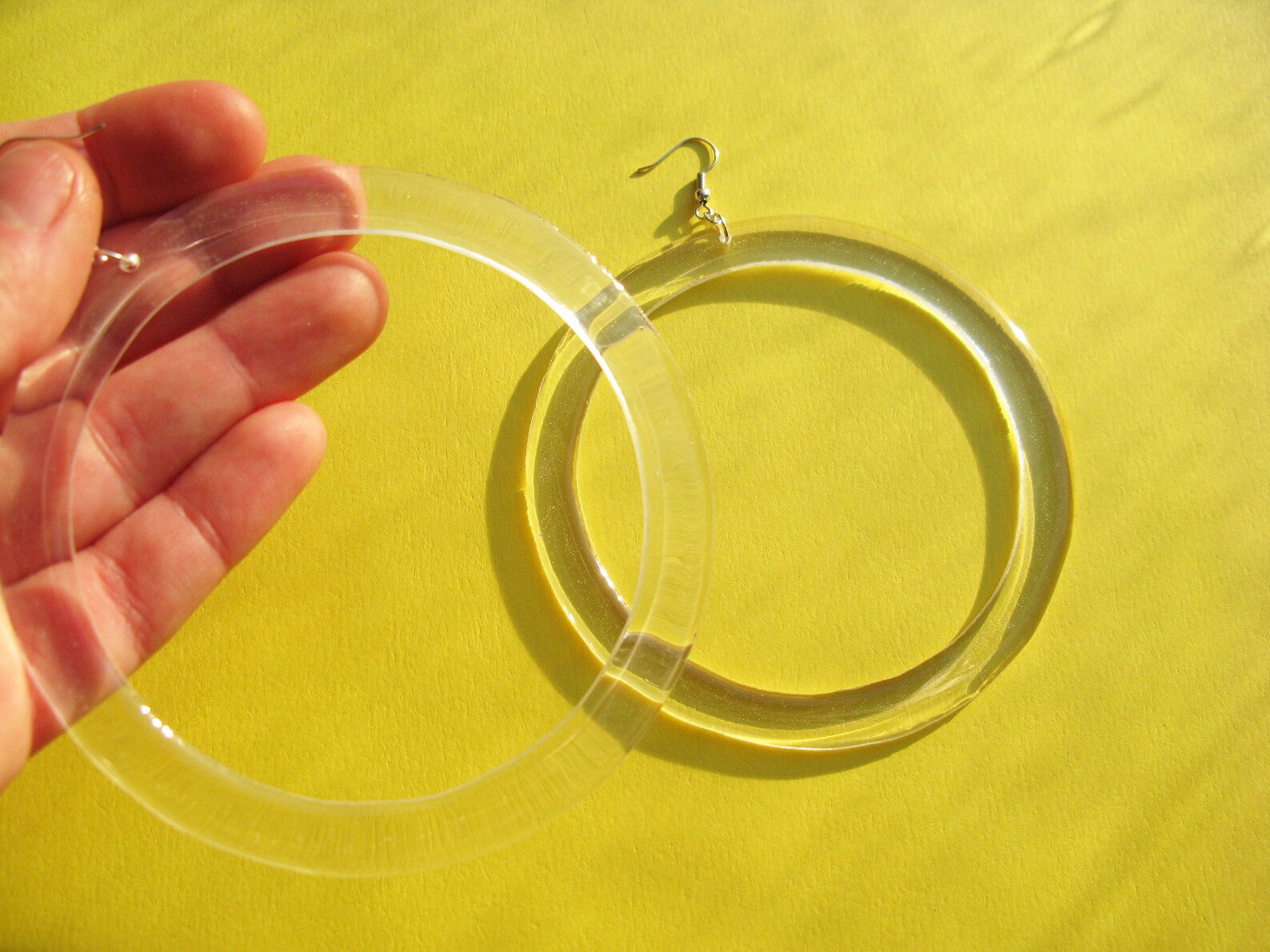 Huge Clear Hoops Extra Large Acrylic Hoop Earrings 4 Inch Etsy