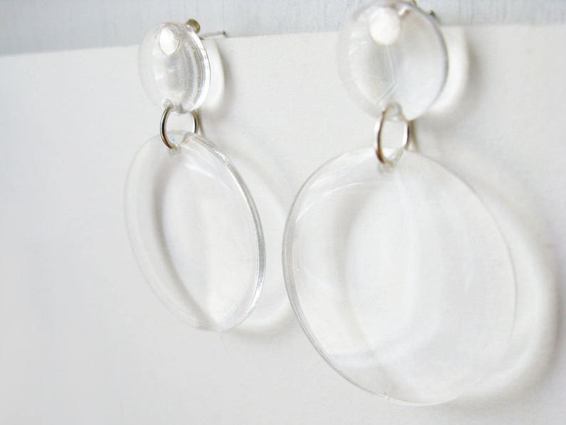 Clear Perspex Earrings Acrylic Dangle Earrings Transparent - Etsy