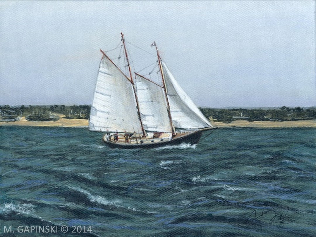 Sailing Martha's Vineyard Original Etsy