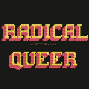 Radical Queer Cross Stitch Pattern | Pride Cross Stitch Pattern