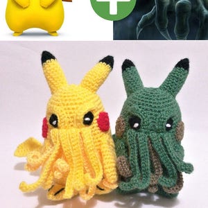 pikachu cthulhu pikachu plush cthulhu toy Pikathulhu pokemon go plush Cthulhu art Cthulhu image 3