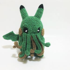 pikachu cthulhu pikachu plush cthulhu toy Pikathulhu pokemon go plush Cthulhu art Cthulhu Green