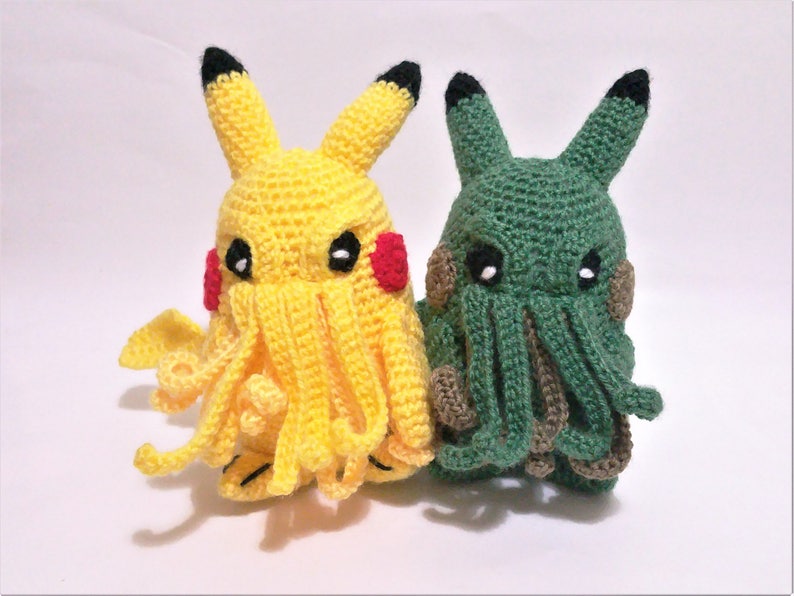 pikachu cthulhu pikachu plush cthulhu toy Pikathulhu pokemon go plush Cthulhu art Cthulhu image 1