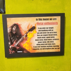 Cartel metal, decoración para metalheads, cartel de heavy metal, regalo para metaleros, regalo divertido, cartel divertido para metaleros
