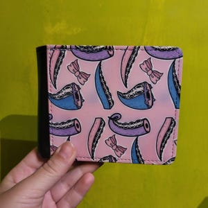 Cartera gótica pastel, cartera gótica, gótica pastel, cartera tentáculo, estética gótica pastel, estética kawaii, Cartera cuero negro