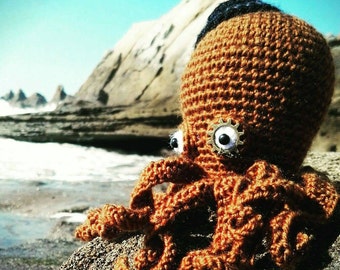 Pulpo steampunk / arte / Muñeco pulpo / Tentaculos / Pulpo victoriano / Monstruo marino / 10 cm / Lovecraft / Pulpo cthulhu / Cthulhu /