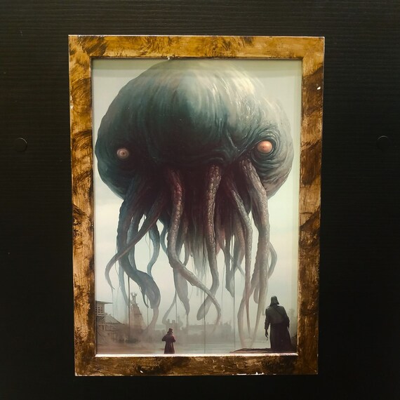 Dystopian Art, Lovecraftian Wall Art, Cosmic Horror, Surreal Nightmare, Dark Fantasy Decor, Stunning Artwork, Monstrous Tentacles, Nightmare