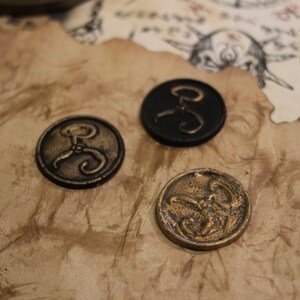 Moneda Signo amarillo, Token juego de mesa de rol Hastur el rey de amarillo Escultura  Idolo lovecraftiano 3d
