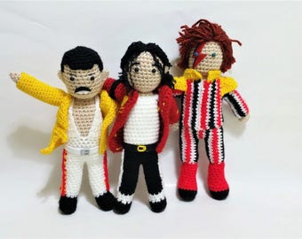 Freddie Mercury - David Bowie - Michael Jackson - Bohemian Rhapsody - Queen Band - Bowie - under pressure - regalo para musico - Mercury