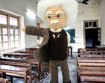 Scientists: Albert Einstein Wool Doll, gift for physics teacher, gift for scientists, Classroom Decor, Teacher Appreciation Gift.