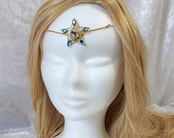 White STAR ECLIPSE tiara fantasy headpiece