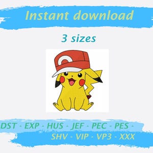 ASH HAT pika embroidery design