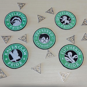 ESPRESSO PATRONUM houses coffee style iron on patch