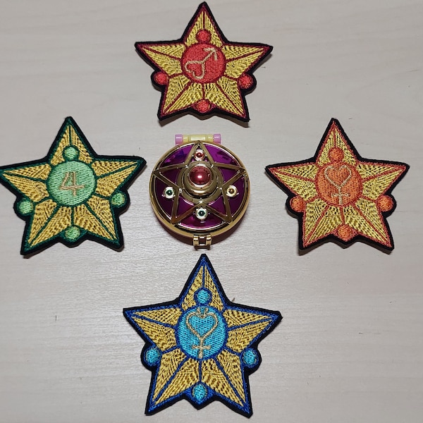 SAILOR SENSHI star planet iron on patch