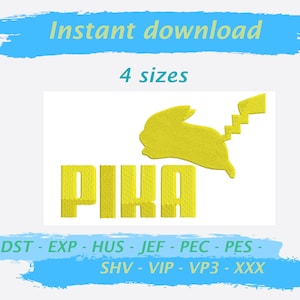 PIKA embroidery machine design