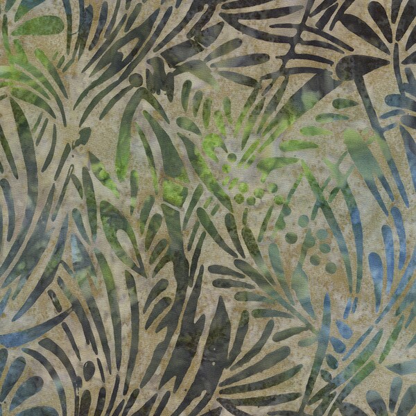RESERVED CLEARANCE Reeds Batik Fabric; By-The-Yard; B4174-Lagoon; Timeless Treasures; 42/44" wide; Tonga Oceana