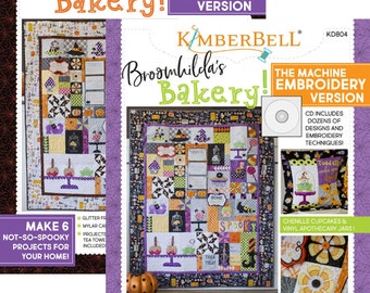 Broomhilda's Bakery; Halloween Quilt; Kimberbell; Machine Embroidery or Sewing version; KD804 / KD720; Embroidery, SVG