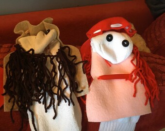 Sock Puppets with Outfits, Complete Set