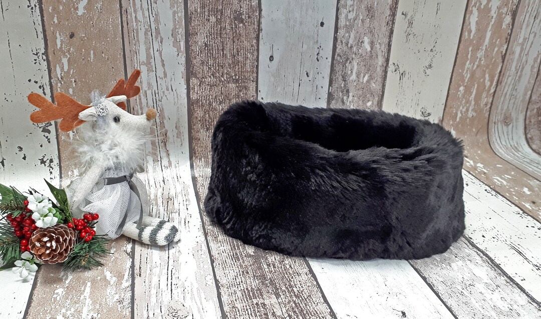 Black Faux Fur Headband Fake Fur Headband Women and Girls Etsy