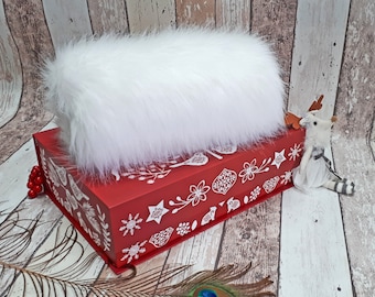 Handmade White Faux Fur Hand Muff, Long Pile Lined Hand Muff Perfect for Weddings, Mummy & Me Hand Muff, White Hand Muff, Mink Handmuff