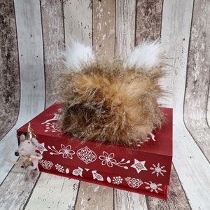 Luxus Super Soft Golden Fox Davy Crockett Hut, Kunstpelz Hut, Handgefertigte Mädchen oder Damen Kunstpelz Kosak