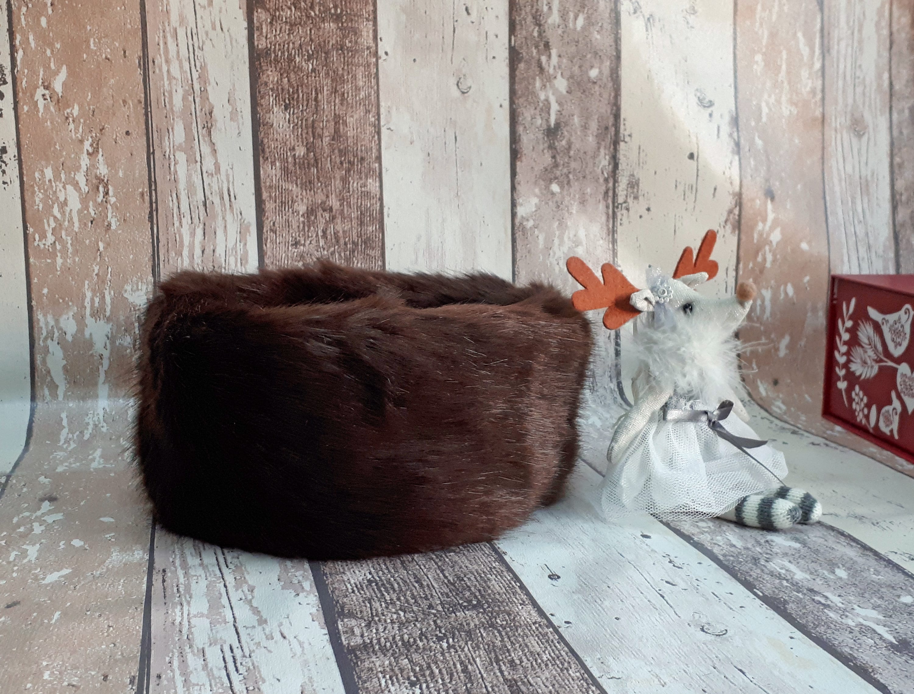 ✨Elegant Faux Fur Headband in Brown Amazon.com: Futrzane Modern Headband - Ladies Winter Fur  main image 2