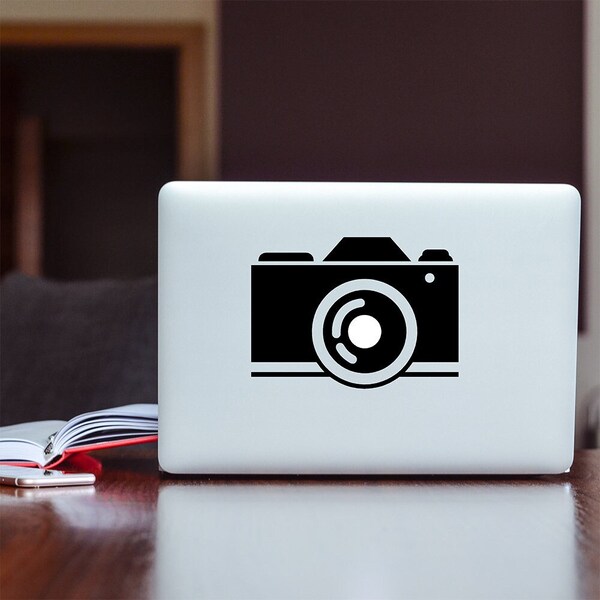 DSLR Camera sticker, Decorative laptop applique, MacBook photography decal