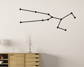 Wall sticker Taurus constellation decal wall decal star sign zodiac birthday gift idea for Taurus wall art sun sign zodiac decal