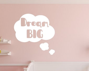 Dream Big or Go Home: Motivational 'Dream Big' Wall Decal for Ambitious Souls