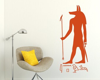 Egyptian god Anubis, Egypt theme decal, Wall art sticker