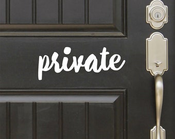 Private door decal, No entry sign, Office vinyl sticker