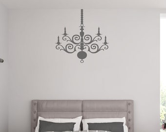 Light Up Your Space: Chandelier Wall Decal - Illuminate Your Walls with Elegance and Style