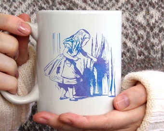 Alice's Adventures in Wonderland Ceramic Mug - The Door Behind the Curtain - Perfect Gift for Book Lovers and Fantasy Fans