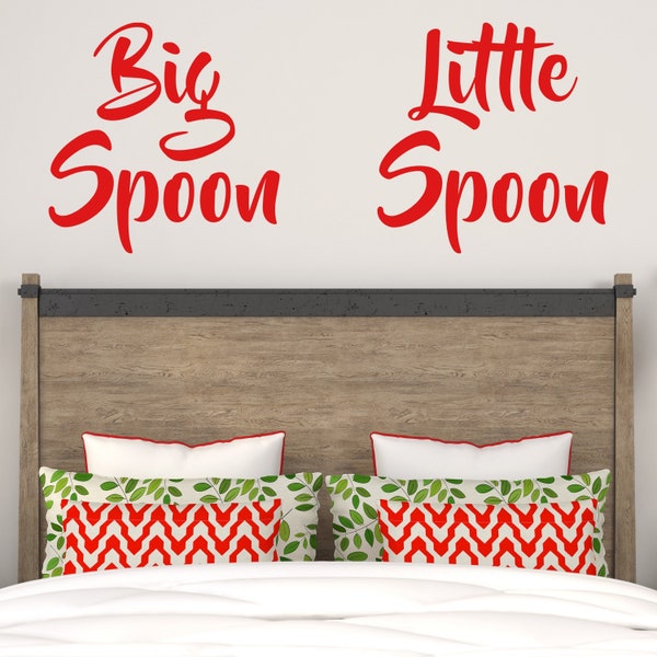 Sweet Dreams and Snuggles: Big Spoon Little Spoon Wall Decals, Cosy Up in Style!