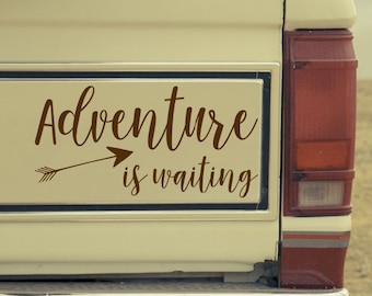 Bumper Sticker Adventure is Waiting Car Decals for Wanderlust Travel Lovers Fender Sticker