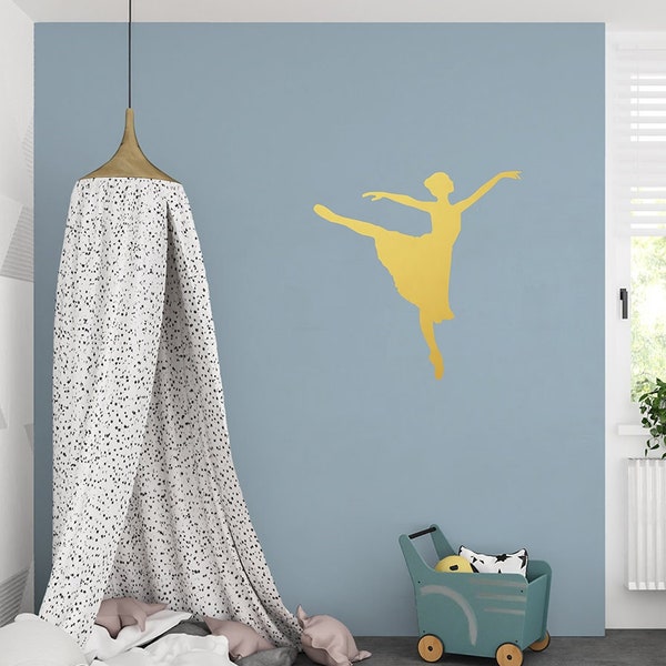 Ballerina wall art, Ballet theme sticker, Kids bedroom mural