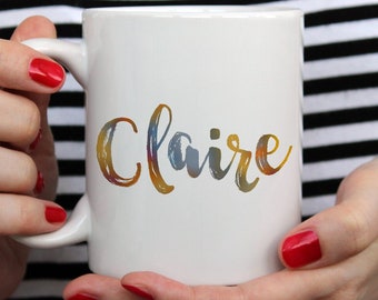 Printed mug with name personalised gift perfect for birthday personalised with any name gift for coffee lover or tea drinker