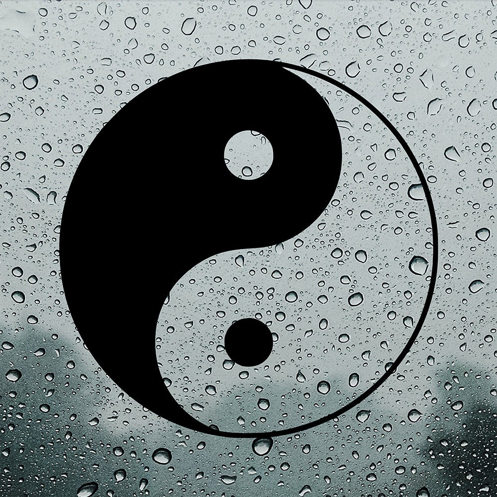 Yin Yang Car Decal Bumper Sticker Window Sticker Window Etsy