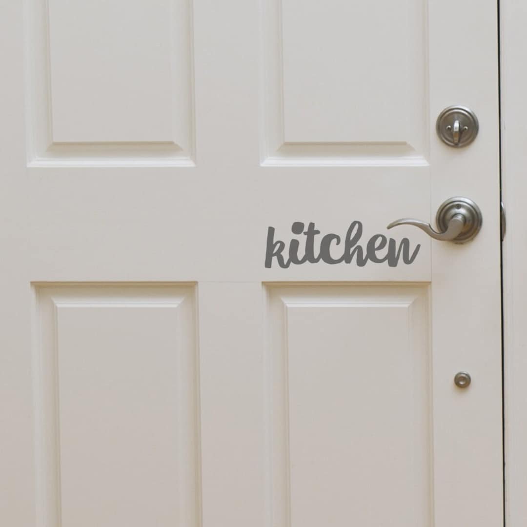 Kitchen Door Decal, Room Label Sticker, Home Vinyl Sign Etsy