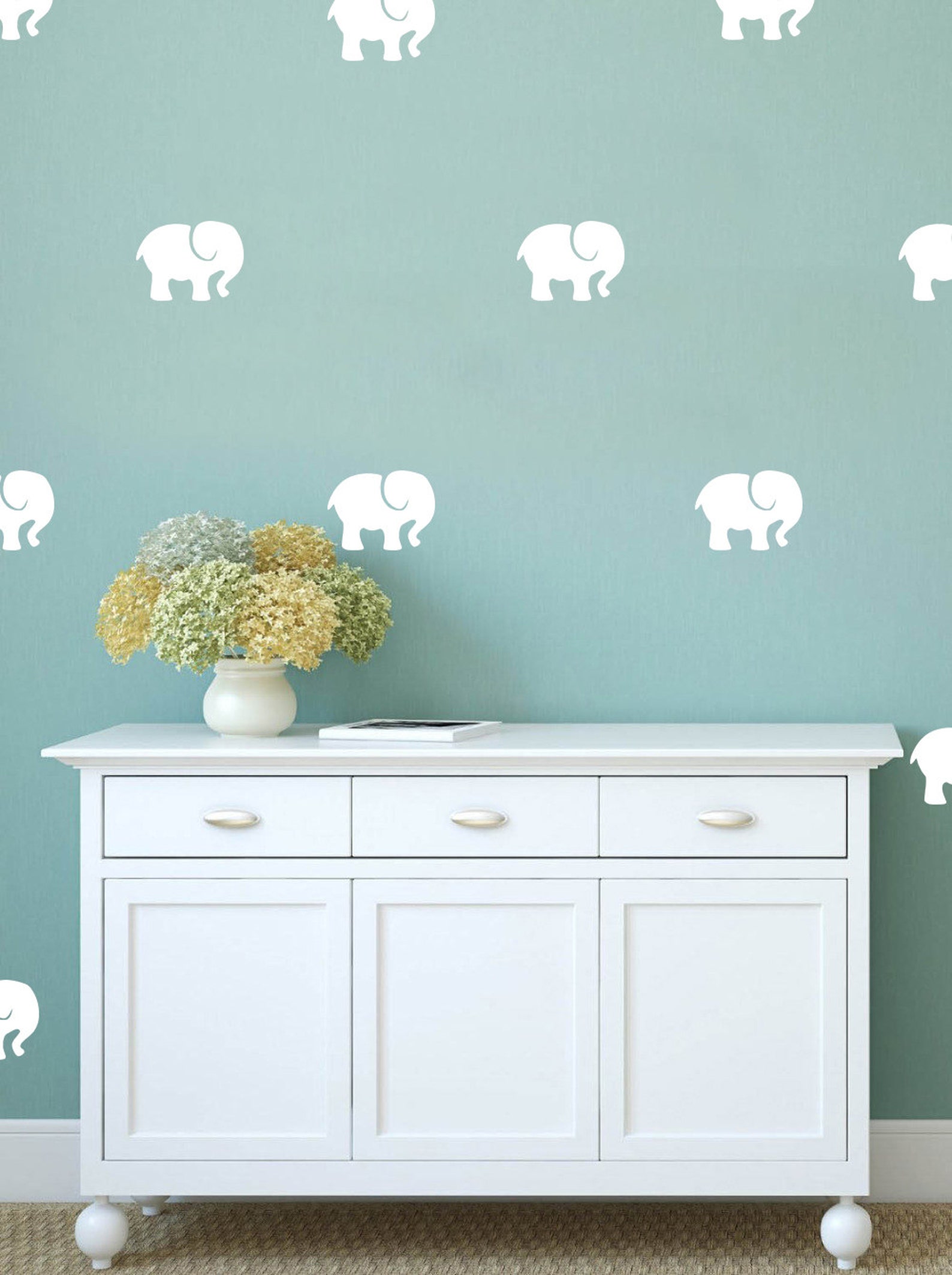 Elephant Wall Stickers Wall Pattern Decals Set of 50 Wall Etsy