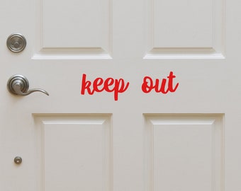 Bold and Clear: Keep out Door Decal, Restrict Access with Style