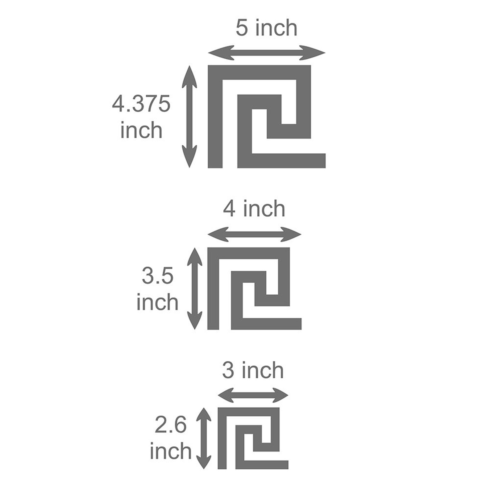 Set of 50 Greek Keys Mediterranean Wall Decals Geometric Etsy UK