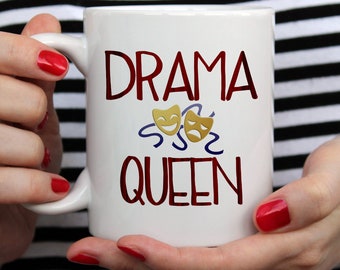 Rule Your Queendom with Sass: Drama Queen Ceramic Mug for the Theatrical Royalty