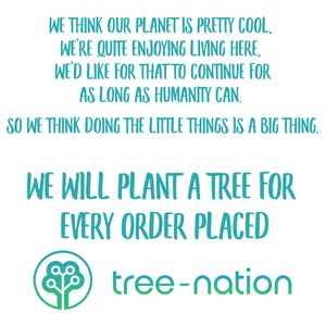 We will plant a tree with every order placed through Tree-Nation