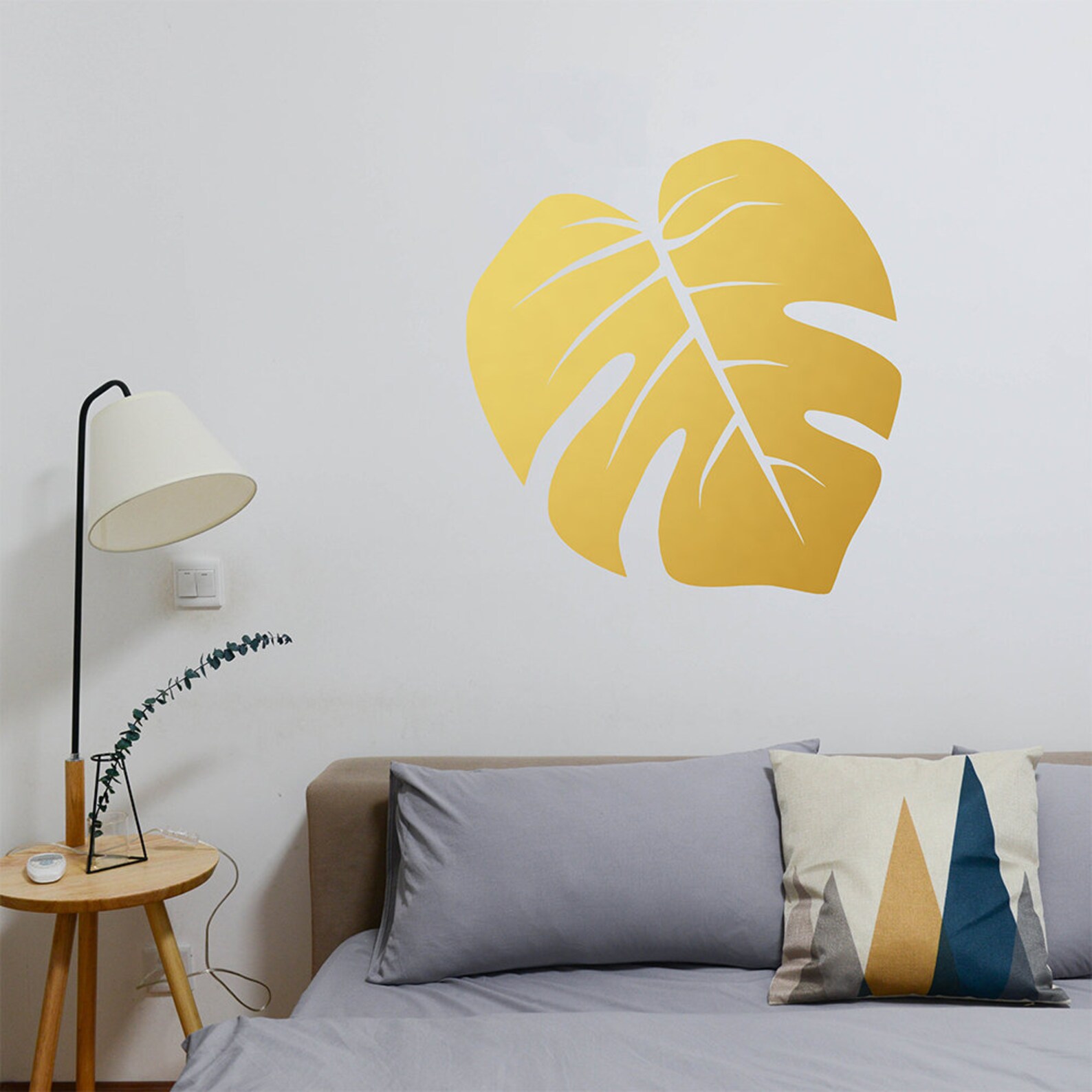 Monstera Leaf Wall Decal Wall Art Wall Sticker Monstera Etsy