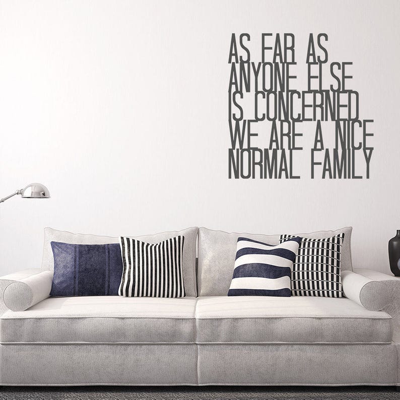 nice normal family wall decal quote funny sticker home | etsy