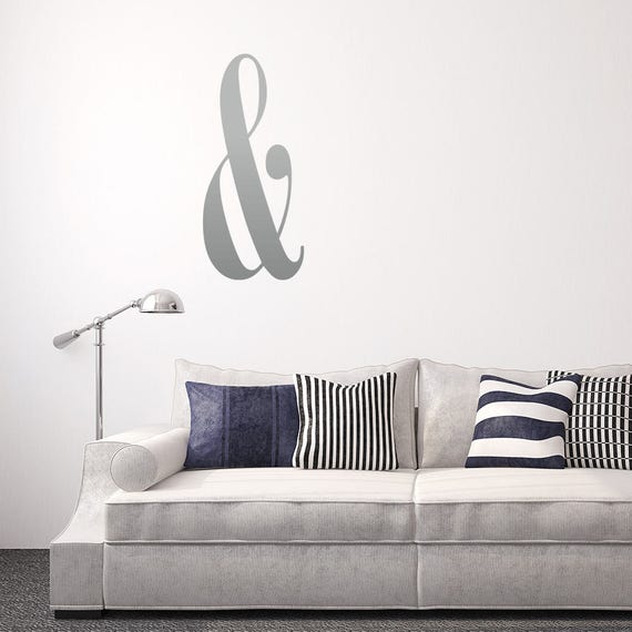 ampersand wall decal wall stickers vinyl wall decals | etsy