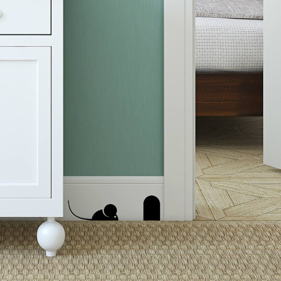 Mouse Hole And Mouse Skirting Board Decal Mouse Hole Etsy