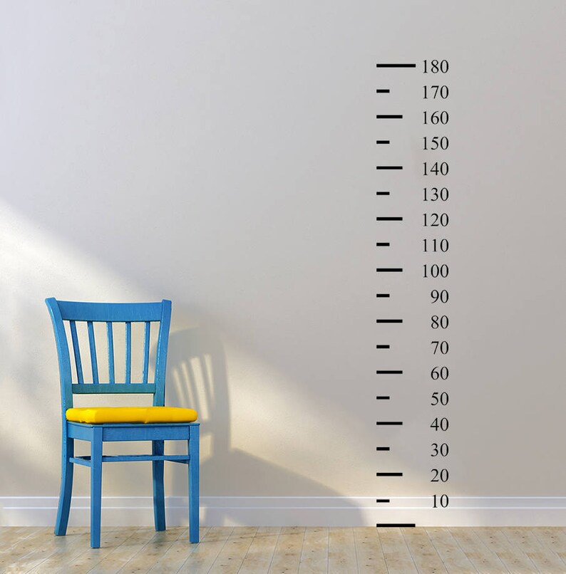 6ft Height Chart Decal Vintage Style Ruler Children's Etsy