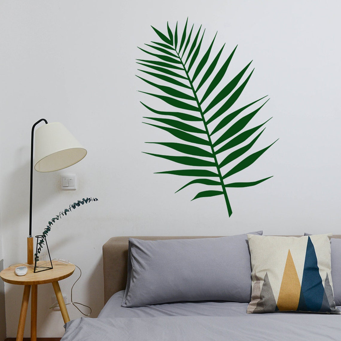Palm Leaf Wall Decal Wall Art Tropical Plant Wall Sticker Etsy